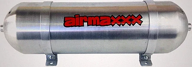 3 Gallon 6 Port Air Tank 24" Seamless Raw Aluminum Air Ride Suspension System