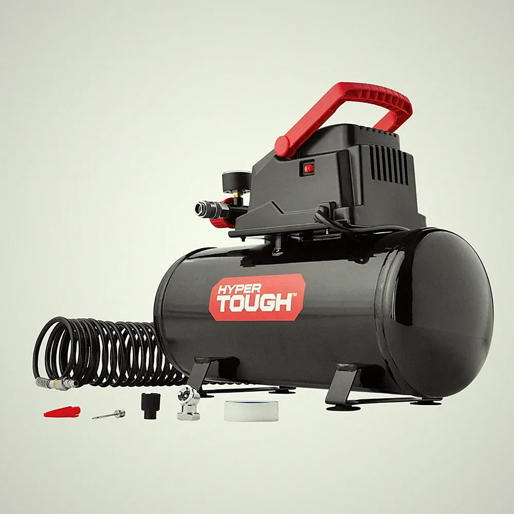 3 Gallon Oil-free Portable Air Compressor with Hose & Inflation Accessory Kit