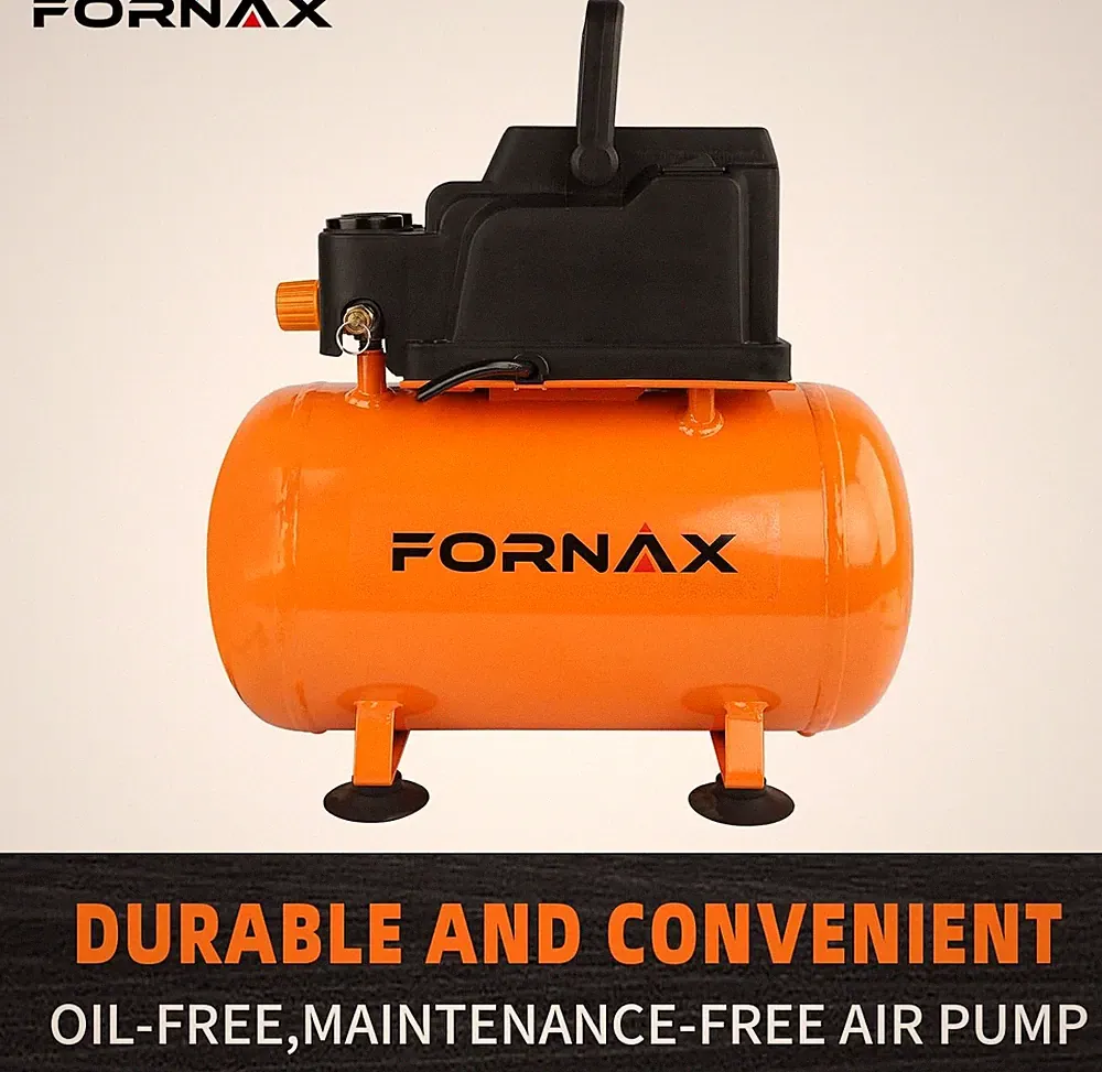 3 Gallon Portable Air Compressor 110 PSI Oil Free Quiet Electric Hot Dog Style