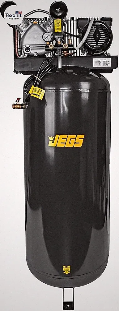 Air Compressor | 3 HP 120 Volt Single Phase | 60 Gallon Vertical Tank | Single S