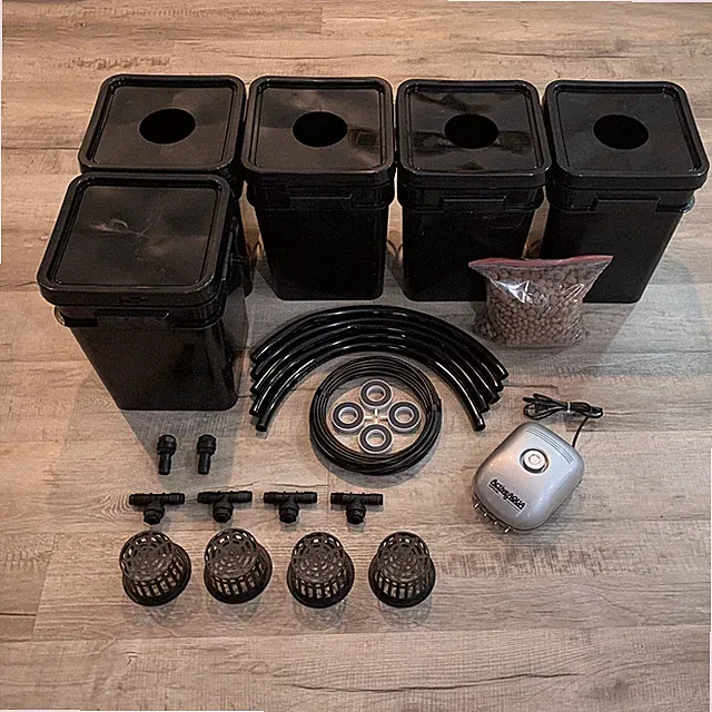 Deep Water Culture (DWC) Hydroponic 5 Gallon Square Bucket Grow Kit System