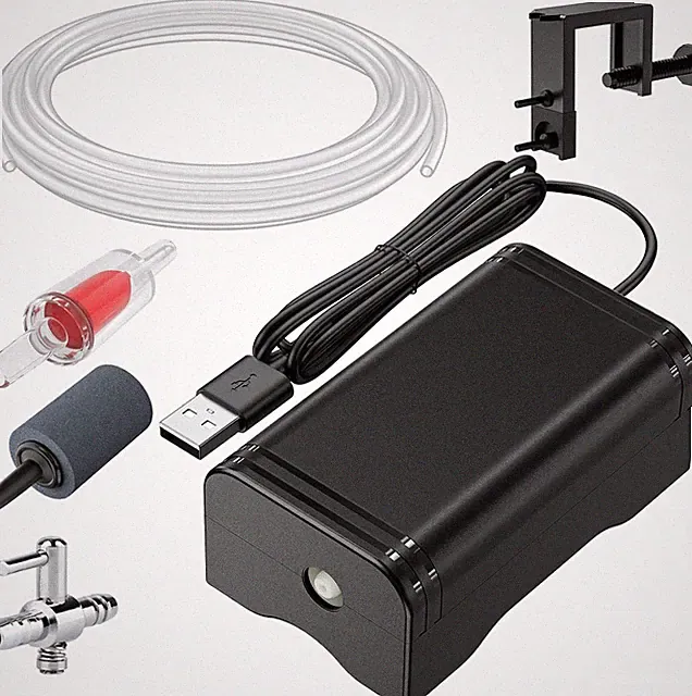 Live Bait Aerator, Portable USB Air Pump for 3-20 Gallon Nano Fish Tanks and...